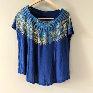 Lucky Brand 1X Gold Accent Tee